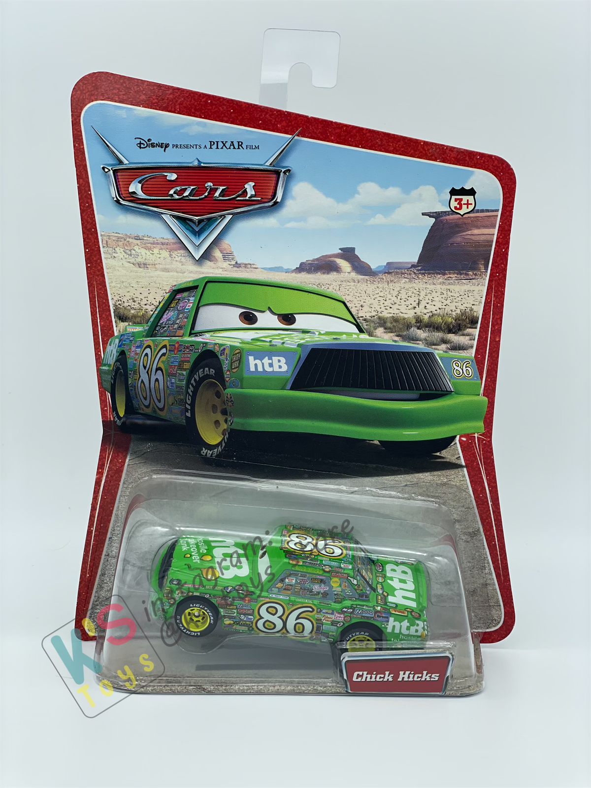 DISNEY PIXAR CARS 1:55 BY MATTEL, CHICK HICKS - FIRST RELEASED CARS SERIES - BNIP