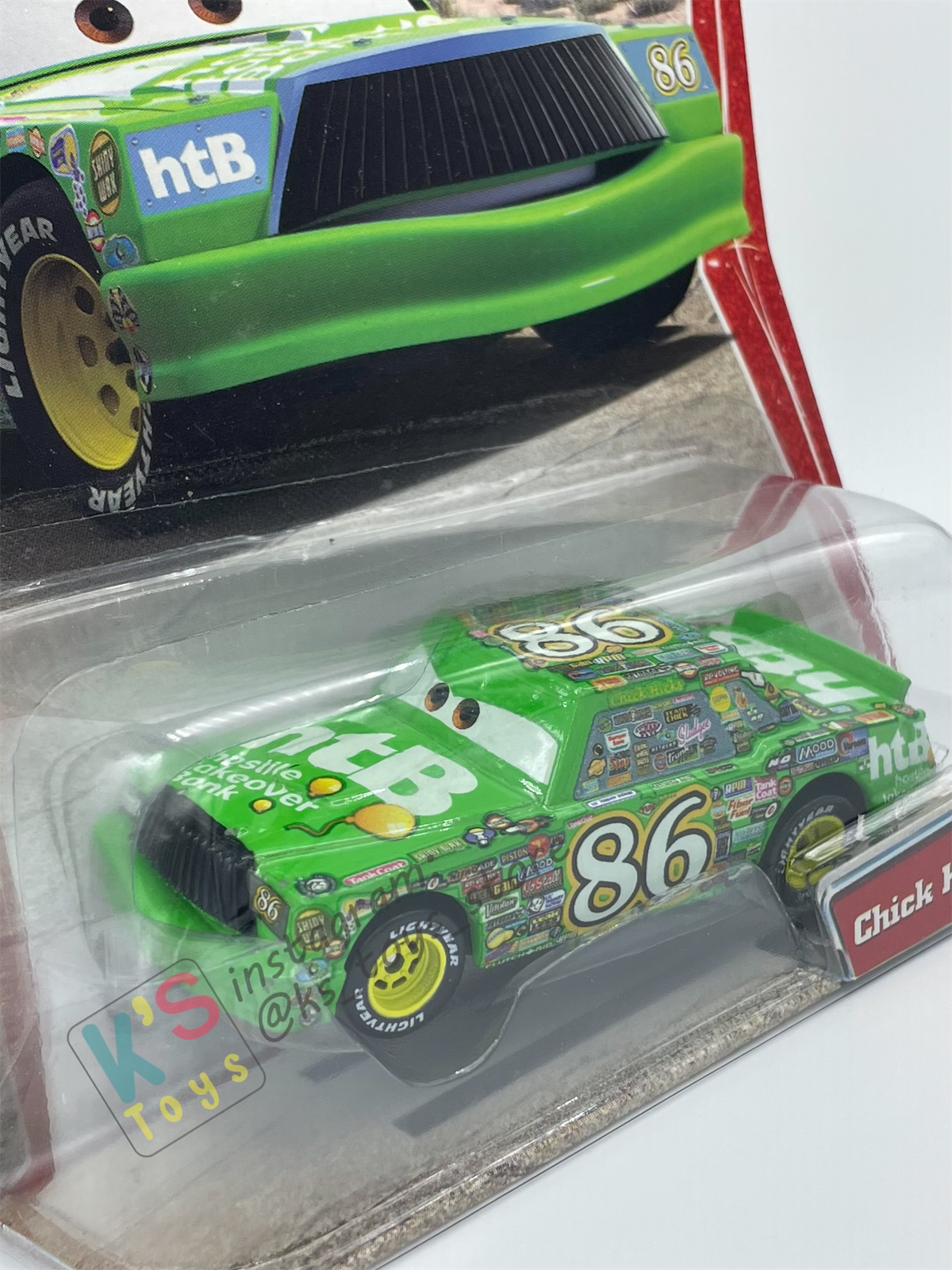 DISNEY PIXAR CARS 1:55 BY MATTEL, CHICK HICKS - FIRST RELEASED CARS SERIES - BNIP
