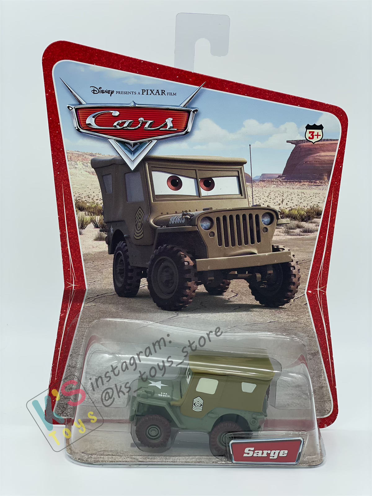 DISNEY PIXAR CARS 1:55 BY MATTEL, SARGE - FIRST RELEASED CARS SERIES - BNIP