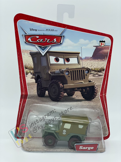 DISNEY PIXAR CARS 1:55 BY MATTEL, SARGE - FIRST RELEASED CARS SERIES - BNIP