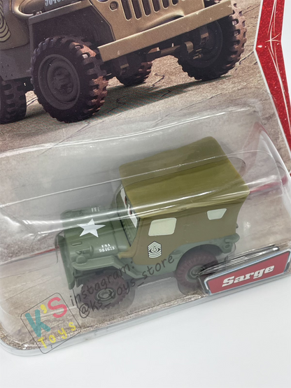 DISNEY PIXAR CARS 1:55 BY MATTEL, SARGE - FIRST RELEASED CARS SERIES - BNIP