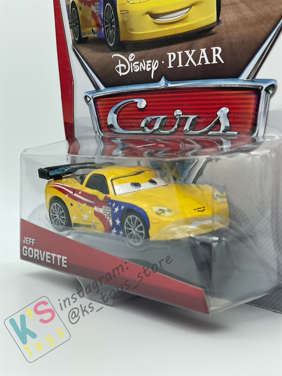 DISNEY PIXAR CARS BY MATTEL 1:55, JEFF GORVETTE - WGP SERIES - BNIP