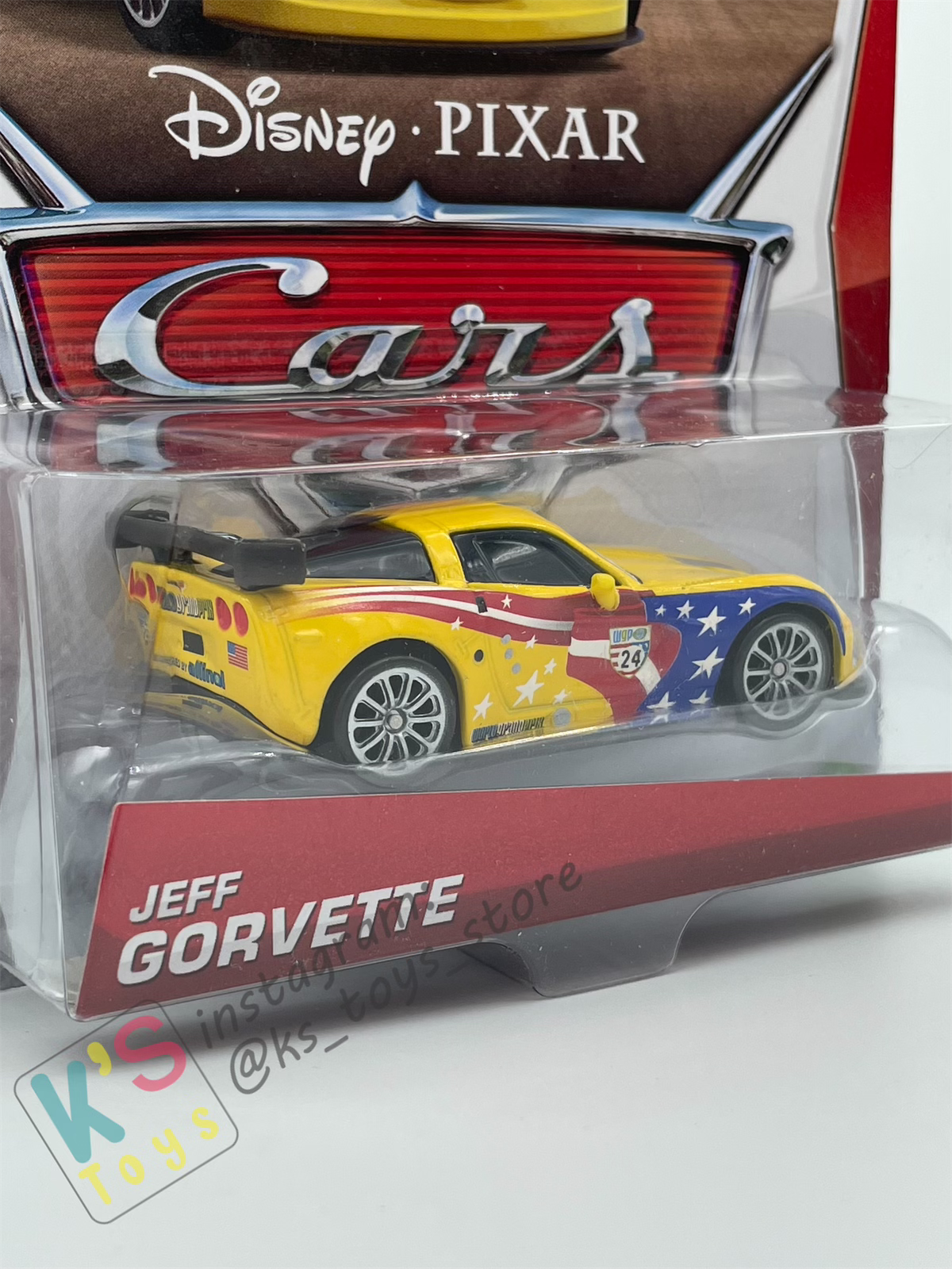 DISNEY PIXAR CARS BY MATTEL 1:55, JEFF GORVETTE - WGP SERIES - BNIP