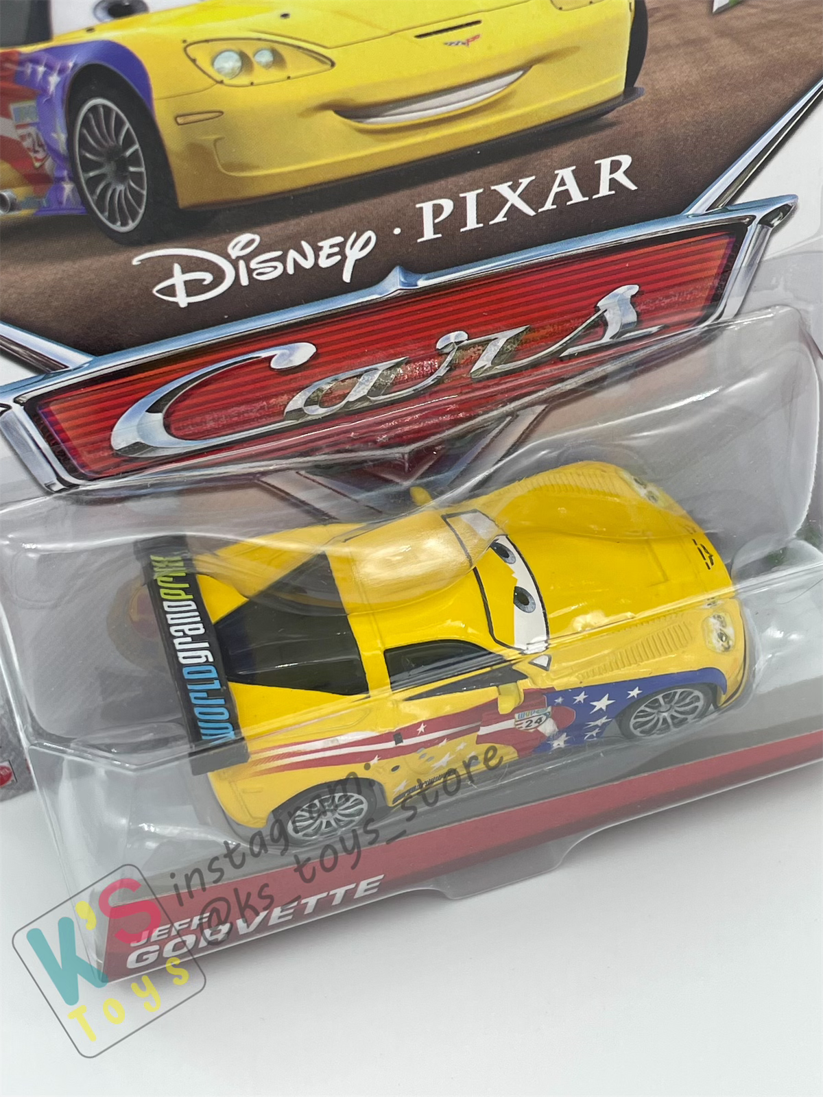 DISNEY PIXAR CARS BY MATTEL 1:55, JEFF GORVETTE - WGP SERIES - BNIP