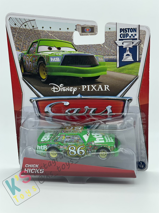 DISNEY PIXAR CARS BY MATTEL 1:55, CHICK HICKS - PISTON CUP SERIES - BNIP