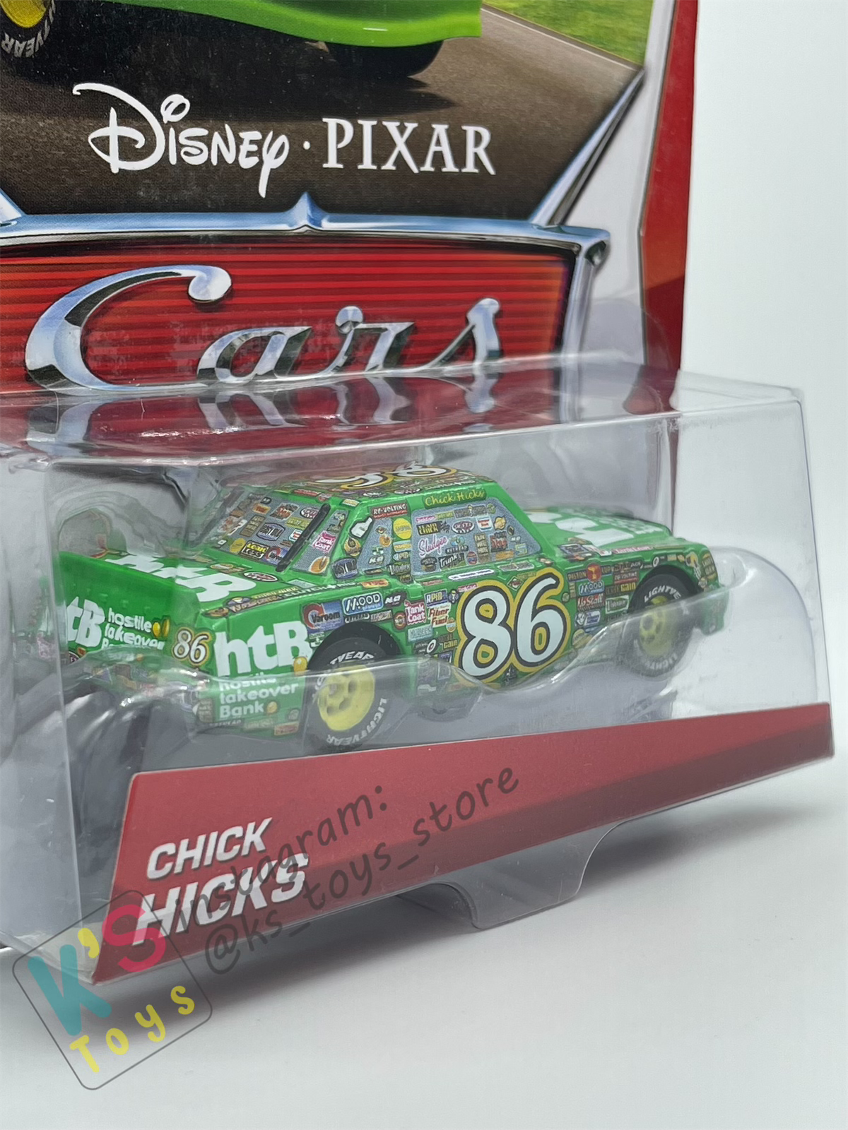 DISNEY PIXAR CARS BY MATTEL 1:55, CHICK HICKS - PISTON CUP SERIES - BNIP