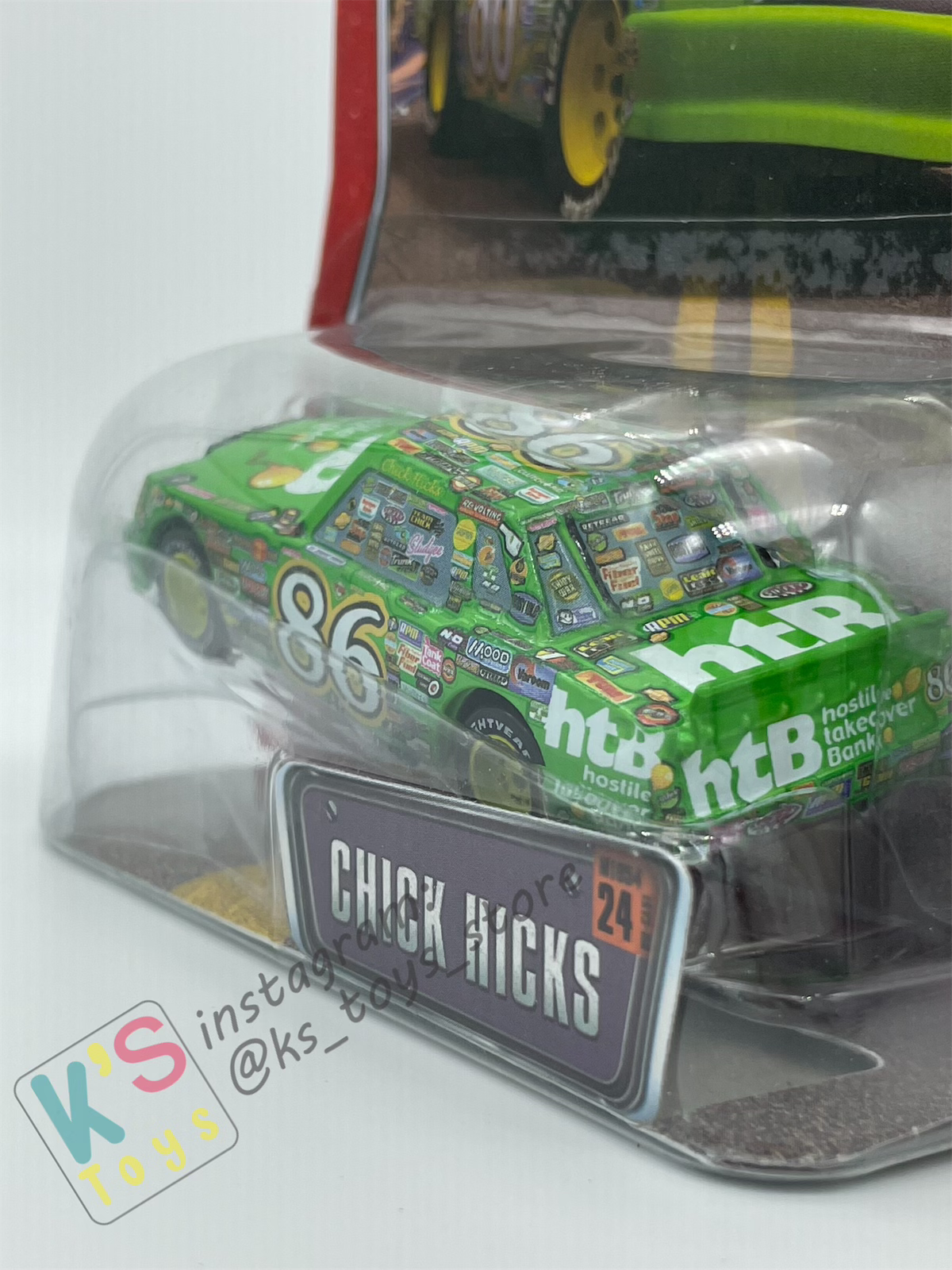 DISNEY PIXAR CARS BY MATTEL 1:55, CHICK HICKS - THE WORLD OF CARS SERIES - BNIP