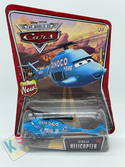 DISNEY PIXAR CARS BY MATTEL 1:55, DINOCO HELICOPTER - THE WORLD OF CARS SERIES - BNIP