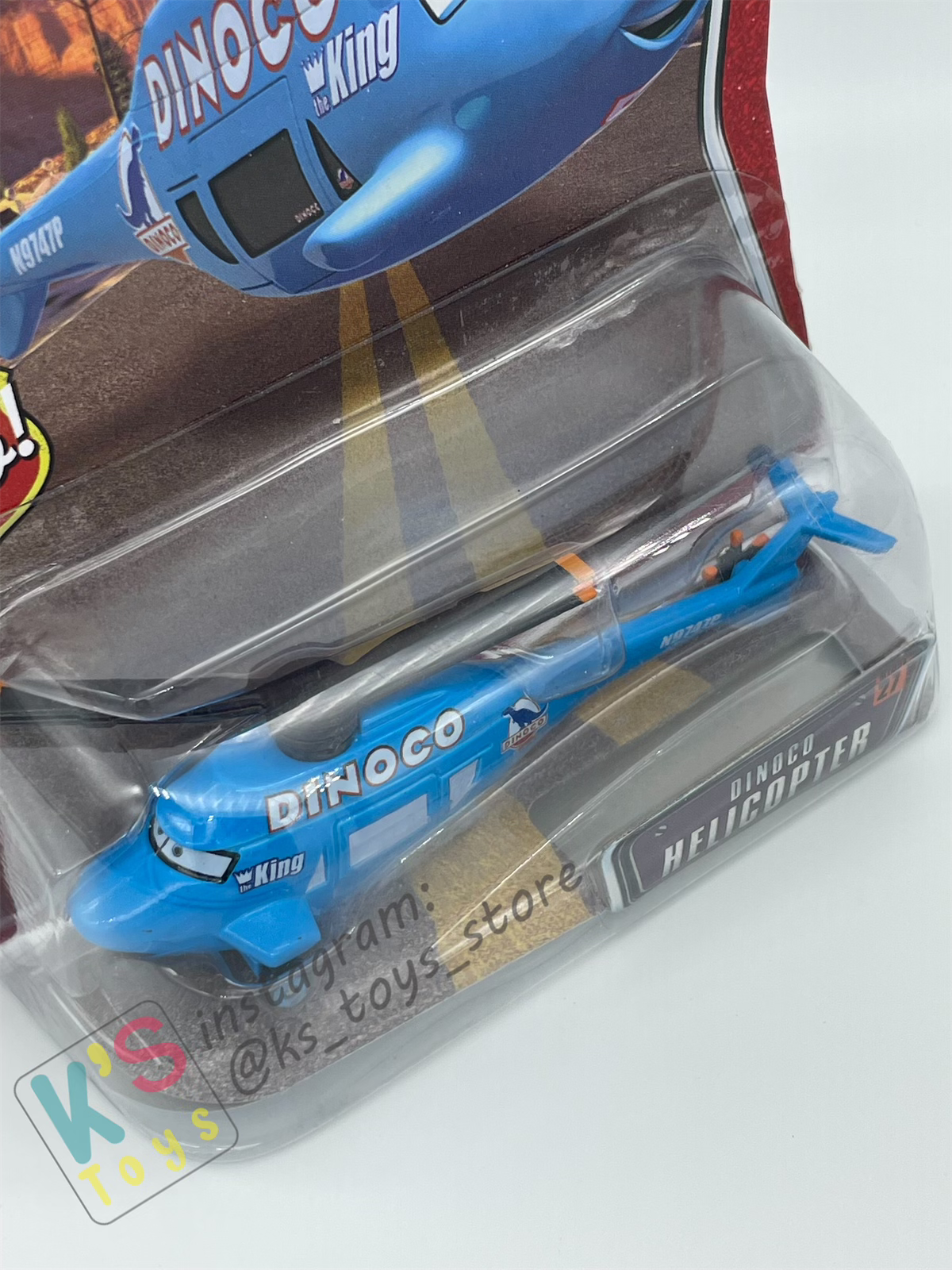 DISNEY PIXAR CARS BY MATTEL 1:55, DINOCO HELICOPTER - THE WORLD OF CARS SERIES - BNIP