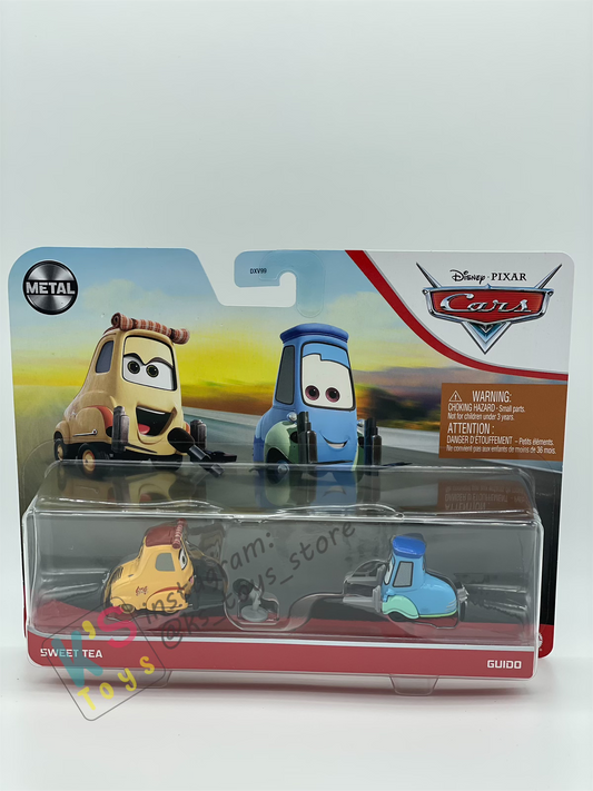 Disney Pixar Cars 1:55 by Mattel 2-Pack SWEET TEA AND LUIGO - BNIP