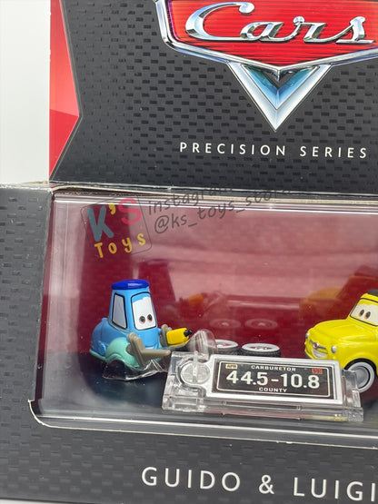 DISNEY PIXAR CARS 1:55 BY MATTEL, EXCLUSIVE PRECISION SERIES 2015 GUIDO & LUIGI - BNIB
