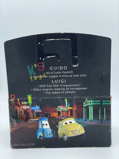 DISNEY PIXAR CARS 1:55 BY MATTEL, EXCLUSIVE PRECISION SERIES 2015 GUIDO & LUIGI - BNIB