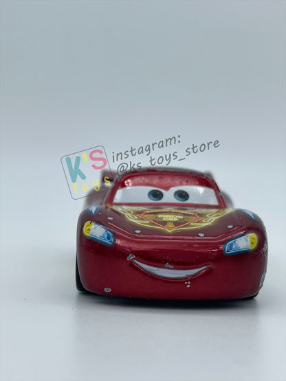 PRE-OWNED / LOOSE DISNEY PIXAR CARS - "NEON METALLIC DECO LIGHNTING MCQUEEN" NEON SERIES - FAIR CONDITION