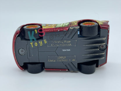 PRE-OWNED / LOOSE DISNEY PIXAR CARS - "NEON METALLIC DECO LIGHNTING MCQUEEN" NEON SERIES - FAIR CONDITION