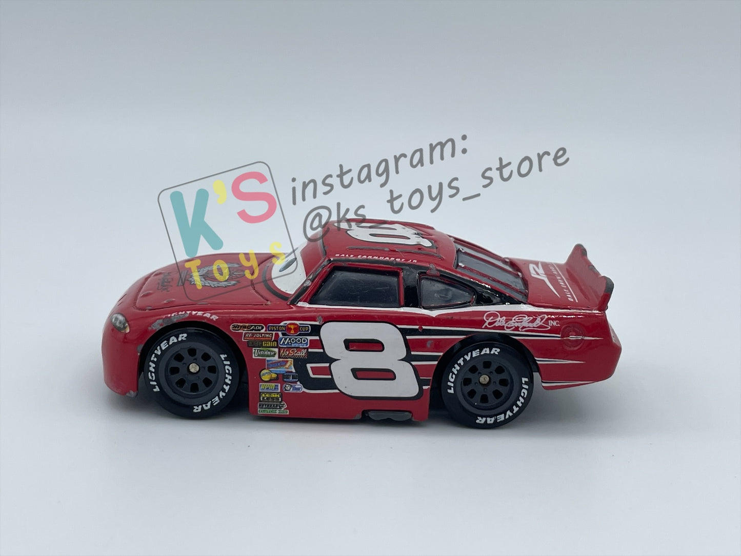 PRE-OWNED / LOOSE DISNEY PIXAR CARS - "DALE EARNHARDT JR" CARS SERIES - FAIR CONDITION