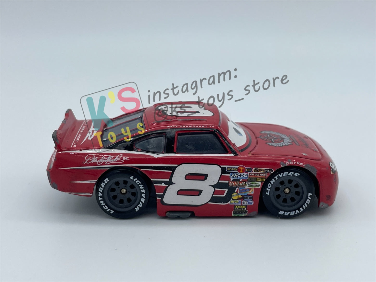 PRE-OWNED / LOOSE DISNEY PIXAR CARS - "DALE EARNHARDT JR" CARS SERIES - FAIR CONDITION