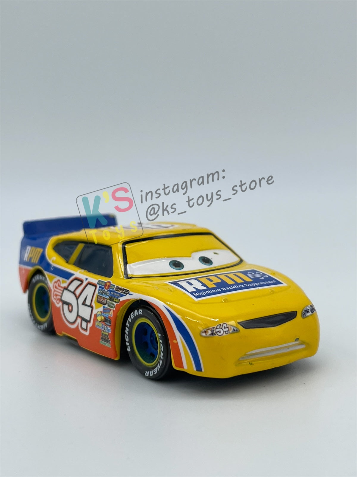 PRE-OWNED / LOOSE DISNEY PIXAR CARS - "Winford Bradford Rutherford - #64 RPM" CARS SERIES - GOOD CONDITION