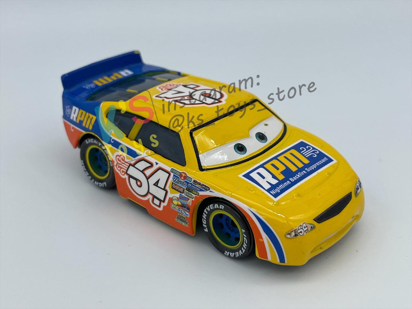 PRE-OWNED / LOOSE DISNEY PIXAR CARS - "Winford Bradford Rutherford - #64 RPM" CARS SERIES - GOOD CONDITION
