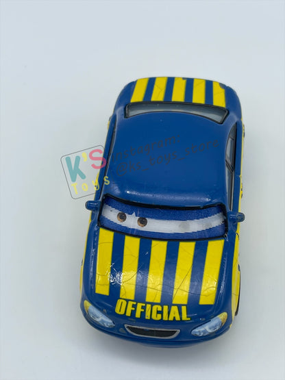PRE-OWNED / LOOSE DISNEY PIXAR CARS - "RACE OFFICIAL TOM (LENTICULAR)" LENTICULAR SERIES - FAIR CONDITION