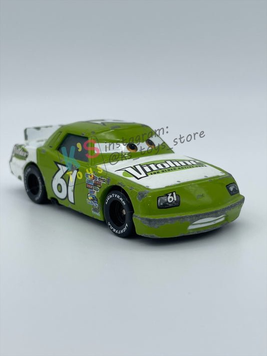 FREE ITEM!!!!! LOOSE DISNEY PIXAR CARS - "VITOLINE - JAMES CLEANAIR" CARS SERIES - WELL LOVED/PLAYED CONDITION