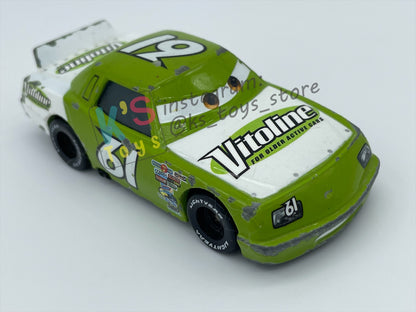 FREE ITEM!!!!! LOOSE DISNEY PIXAR CARS - "VITOLINE - JAMES CLEANAIR" CARS SERIES - WELL LOVED/PLAYED CONDITION
