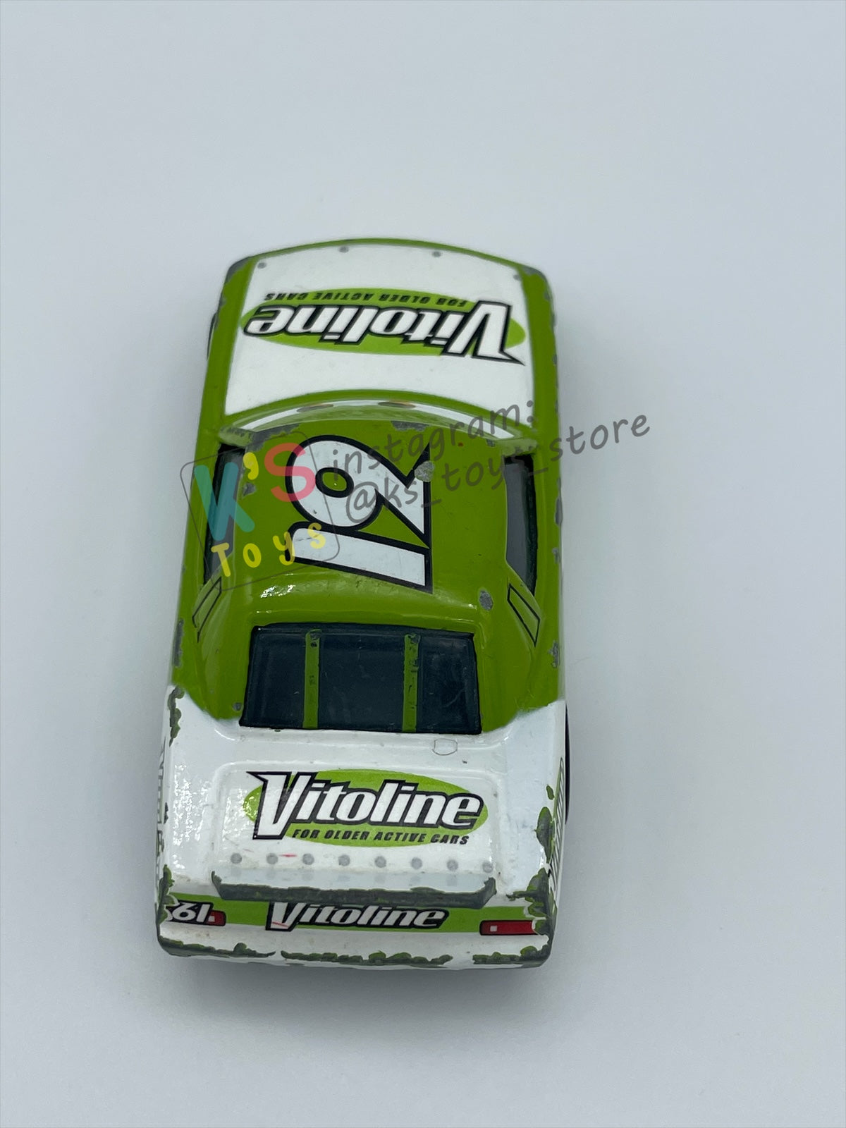 FREE ITEM!!!!! LOOSE DISNEY PIXAR CARS - "VITOLINE - JAMES CLEANAIR" CARS SERIES - WELL LOVED/PLAYED CONDITION