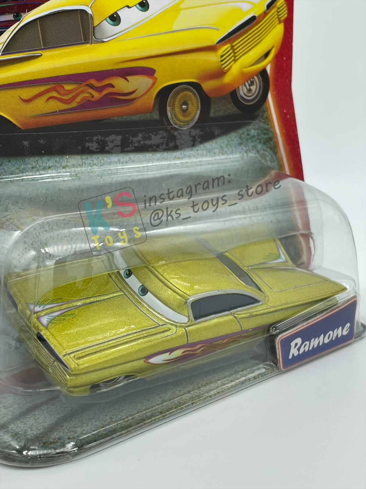 DISNEY PIXAR CARS 1:55 BY MATTEL, YELLOW RAMONE - SUPERCHARGED SERIES - BNIP