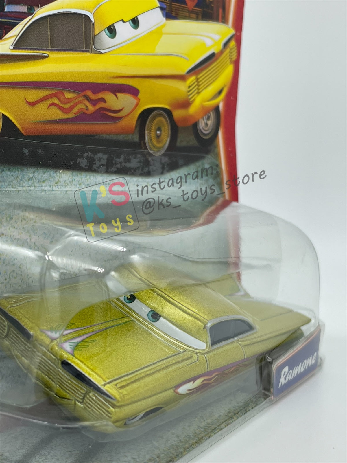 DISNEY PIXAR CARS 1:55 BY MATTEL, YELLOW RAMONE - SUPERCHARGED SERIES - BNIP