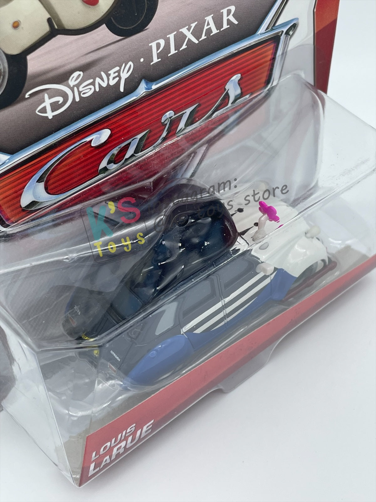DISNEY PIXAR CARS 1:55 BY MATTEL, LOUIS LARUE - CARS 2 - PARIS SERIES - BNIP