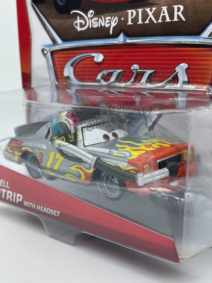 DISNEY PIXAR CARS BY MATTEL, DARRELL CARTRIP WITH HEADSET - WGP SERIES - BNIP