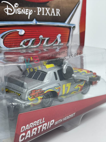 DISNEY PIXAR CARS BY MATTEL, DARRELL CARTRIP WITH HEADSET - WGP SERIES - BNIP