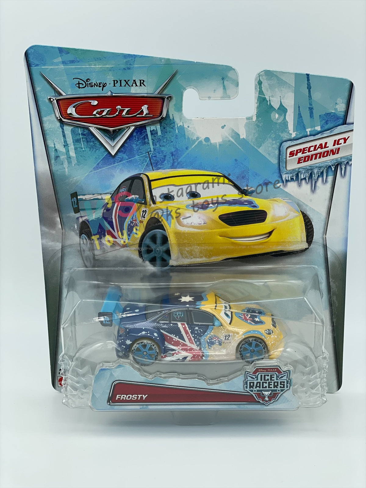 DISNEY PIXAR CARS 1:55 BY MATTEL, "FROSTY ICE RACERS" - ICE RACERS SERIES - BNIP