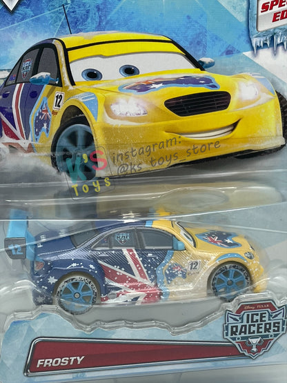 DISNEY PIXAR CARS 1:55 BY MATTEL, "FROSTY ICE RACERS" - ICE RACERS SERIES - BNIP