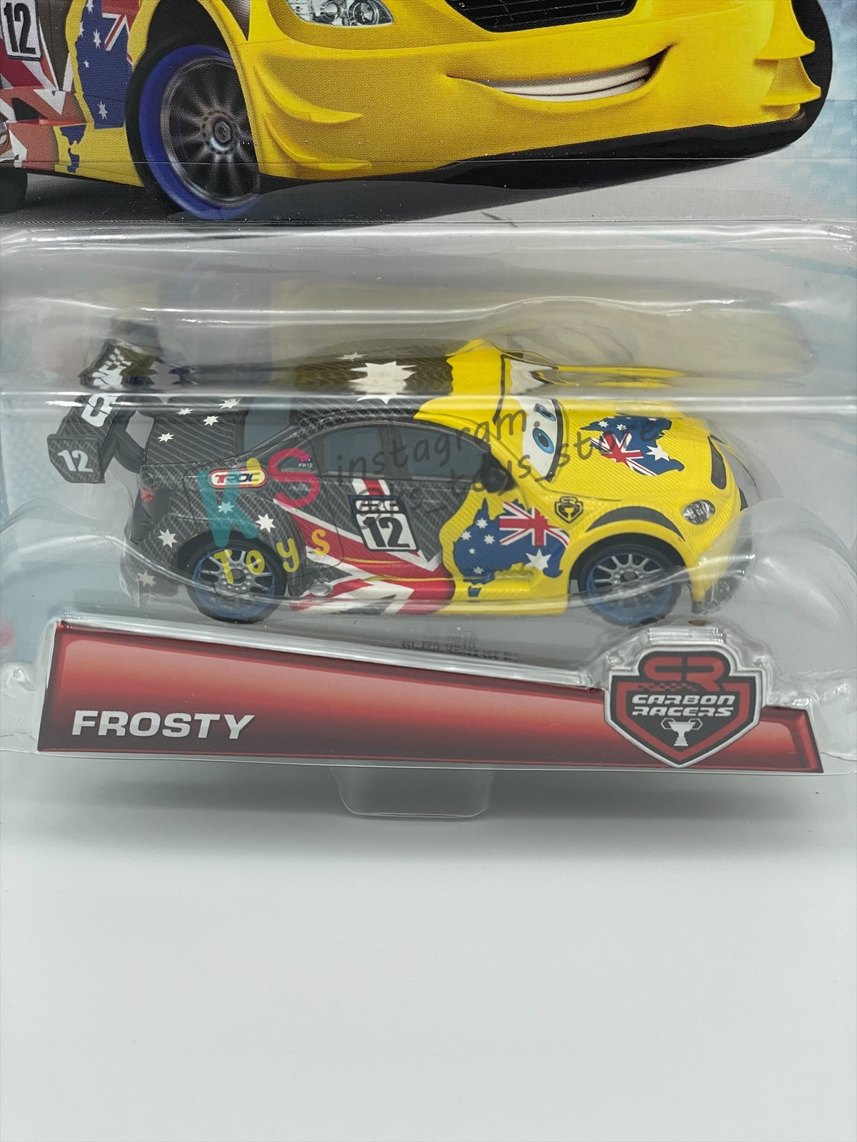 DISNEY PIXAR CARS 1:55 BY MATTEL, "FROSTY CARBON RACERS" - CARBON RACERS SERIES - BNIP