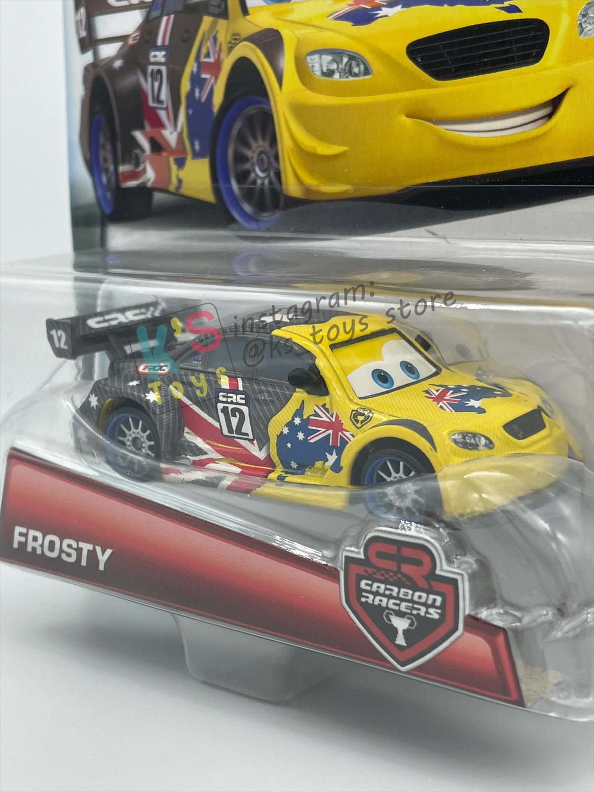 DISNEY PIXAR CARS 1:55 BY MATTEL, "FROSTY CARBON RACERS" - CARBON RACERS SERIES - BNIP