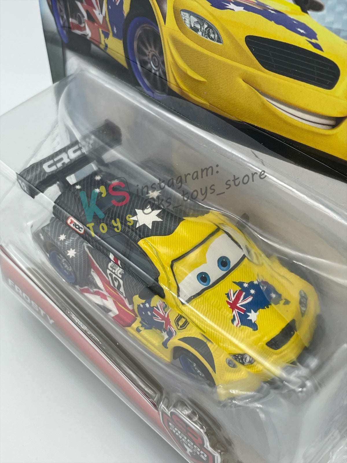 DISNEY PIXAR CARS 1:55 BY MATTEL, "FROSTY CARBON RACERS" - CARBON RACERS SERIES - BNIP