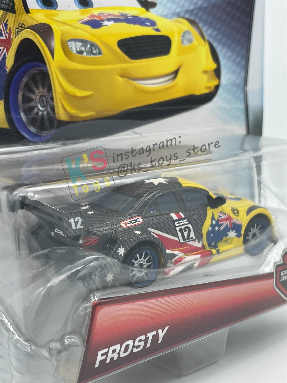 DISNEY PIXAR CARS 1:55 BY MATTEL, "FROSTY CARBON RACERS" - CARBON RACERS SERIES - BNIP