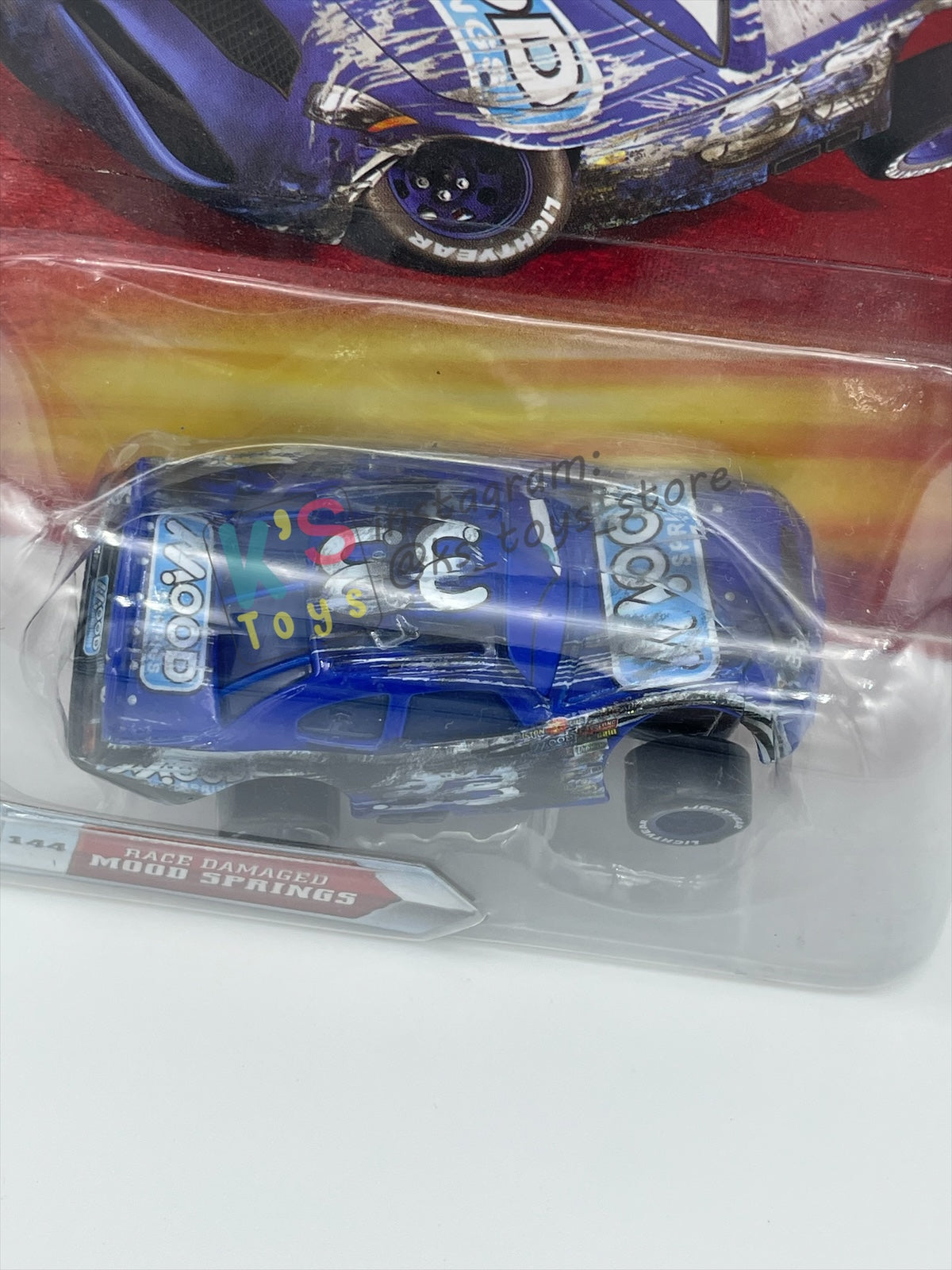 DISNEY PIXAR CARS 1:55 BY MATTEL - RACE DAMAGED MOOD SPRING - FINAL LAP SERIES - BNIP