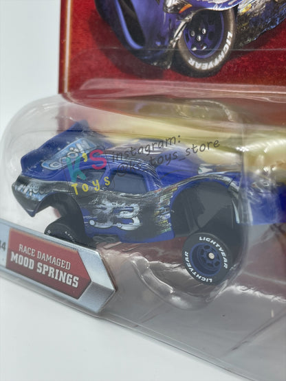 DISNEY PIXAR CARS 1:55 BY MATTEL - RACE DAMAGED MOOD SPRING - FINAL LAP SERIES - BNIP