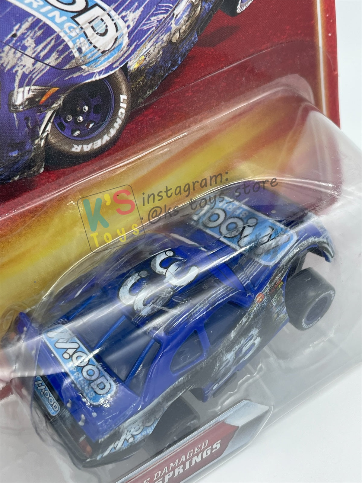 DISNEY PIXAR CARS 1:55 BY MATTEL - RACE DAMAGED MOOD SPRING - FINAL LAP SERIES - BNIP