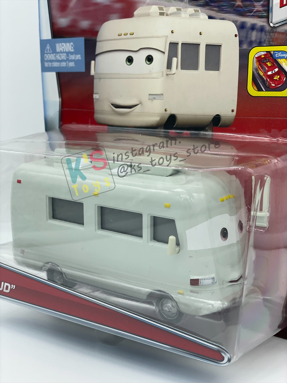 RARE DELUXE DISNEY PIXAR CARS BY MATTEL "BUD" SUPER CHASE - BNIP