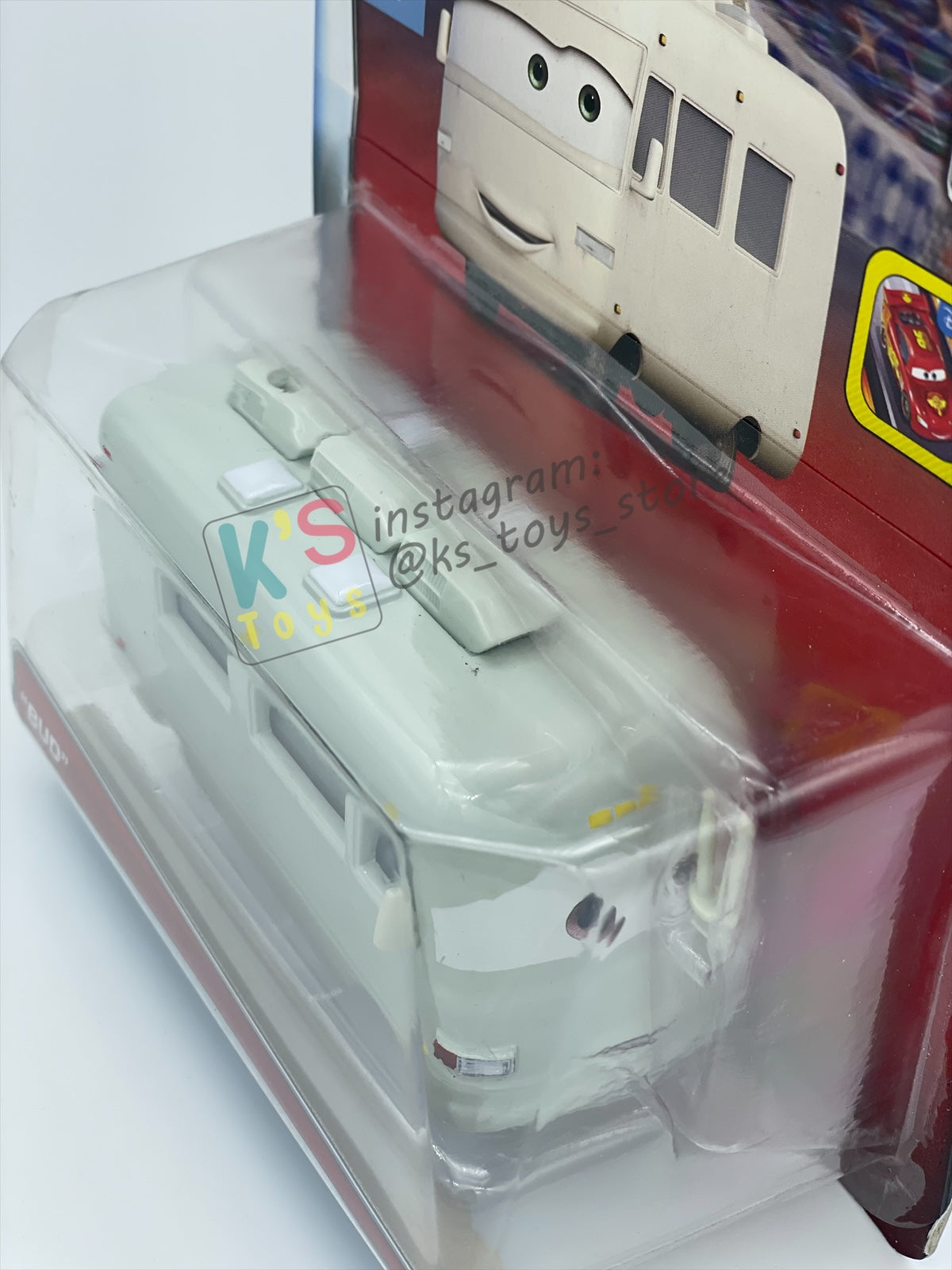RARE DELUXE DISNEY PIXAR CARS BY MATTEL, "BUD" SUPER CHASE - BNIP - READ DESCRIPTION!!!