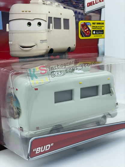 RARE DELUXE DISNEY PIXAR CARS BY MATTEL, "BUD" SUPER CHASE - BNIP - READ DESCRIPTION!!!
