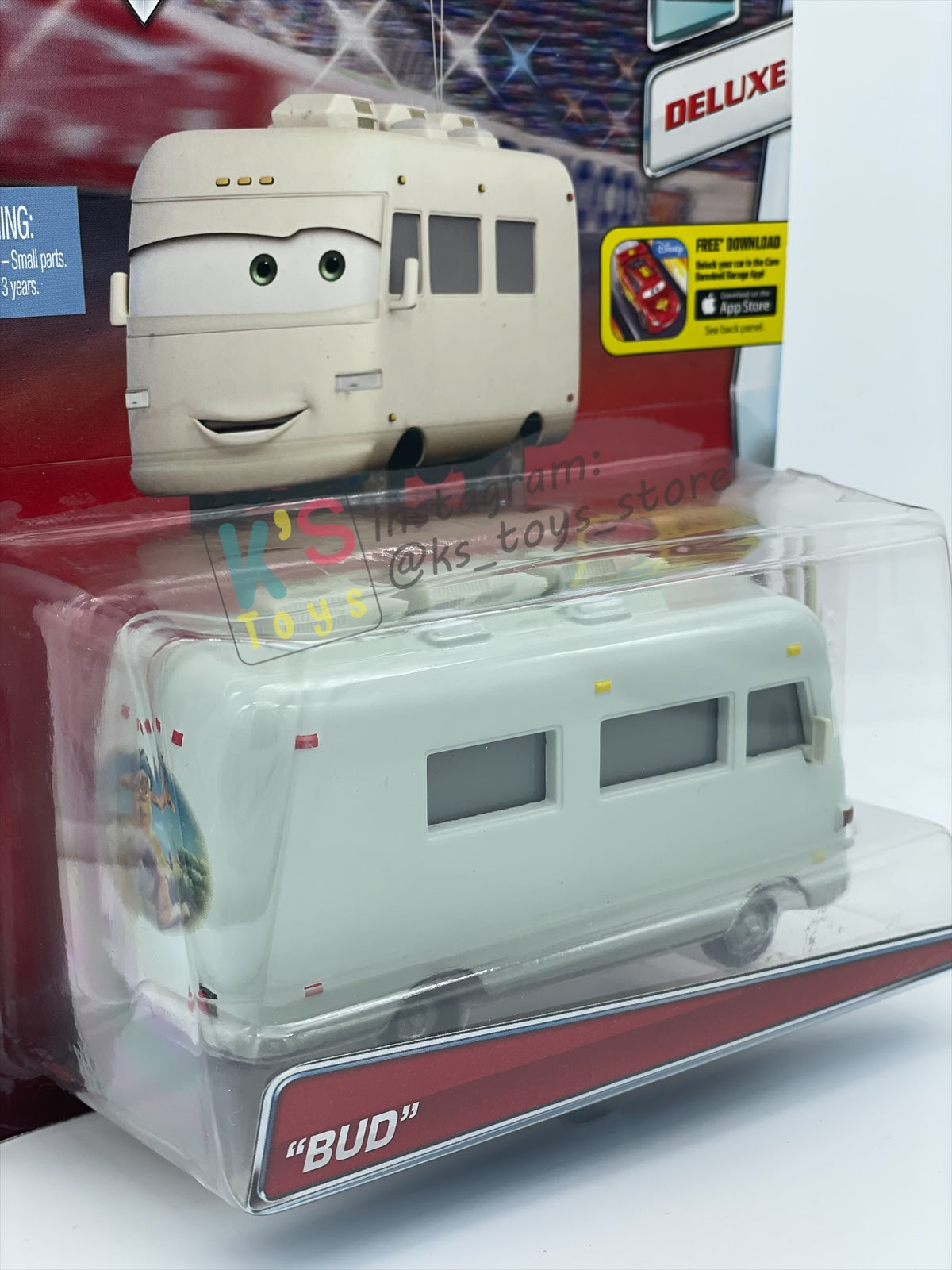 RARE DELUXE DISNEY PIXAR CARS BY MATTEL, "BUD" SUPER CHASE - BNIP READ DESCRIPTION!!!!!!