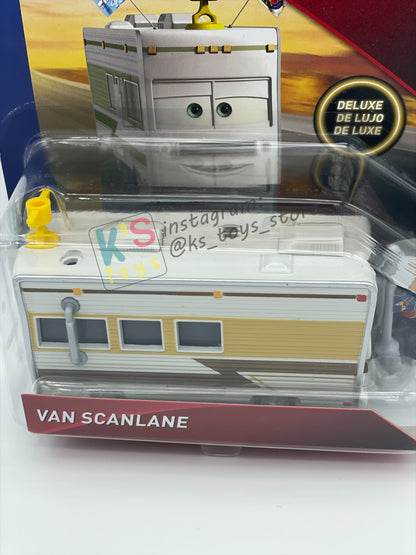 DELUXE DISNEY PIXAR CARS BY MATTEL "VAN SCANLANE" DINOCO 400 SERIES - BNIP
