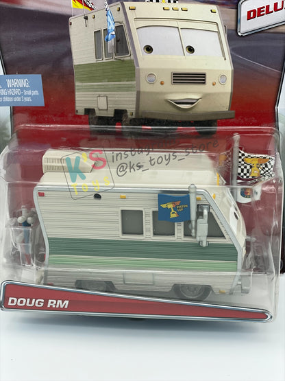 RARE DELUXE DISNEY PIXAR CARS BY MATTEL, "DOUG RM" - BNIP