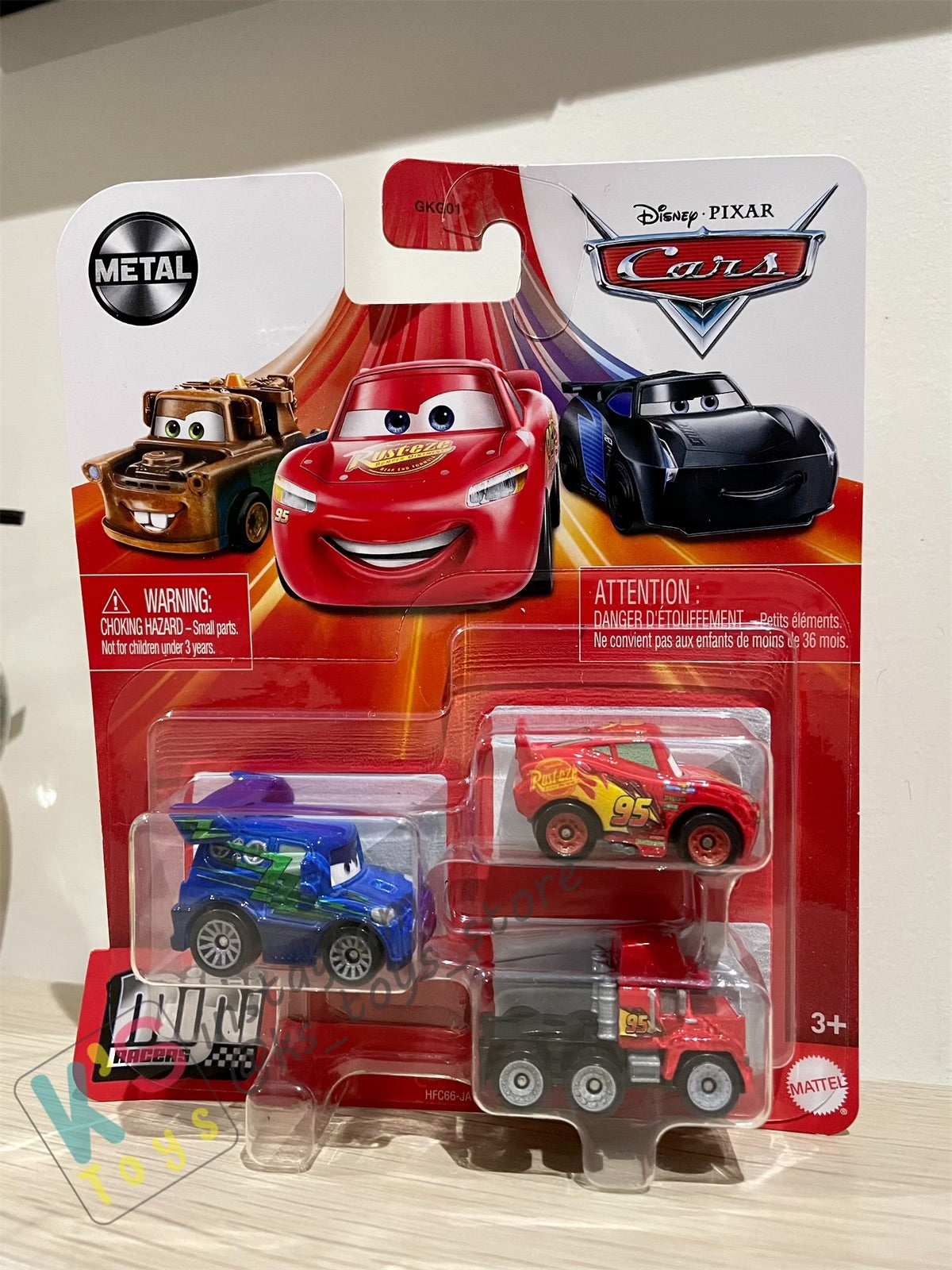 MINI RACERS DISNEY PIXAR CARS 3-PACK DJ, LIGHTNING MCQUEEN AND MACK - BNIP