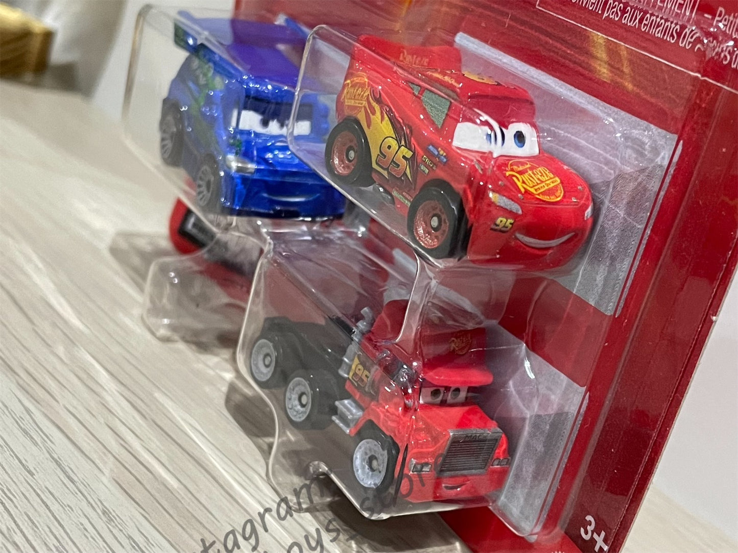 MINI RACERS DISNEY PIXAR CARS 3-PACK DJ, LIGHTNING MCQUEEN AND MACK - BNIP