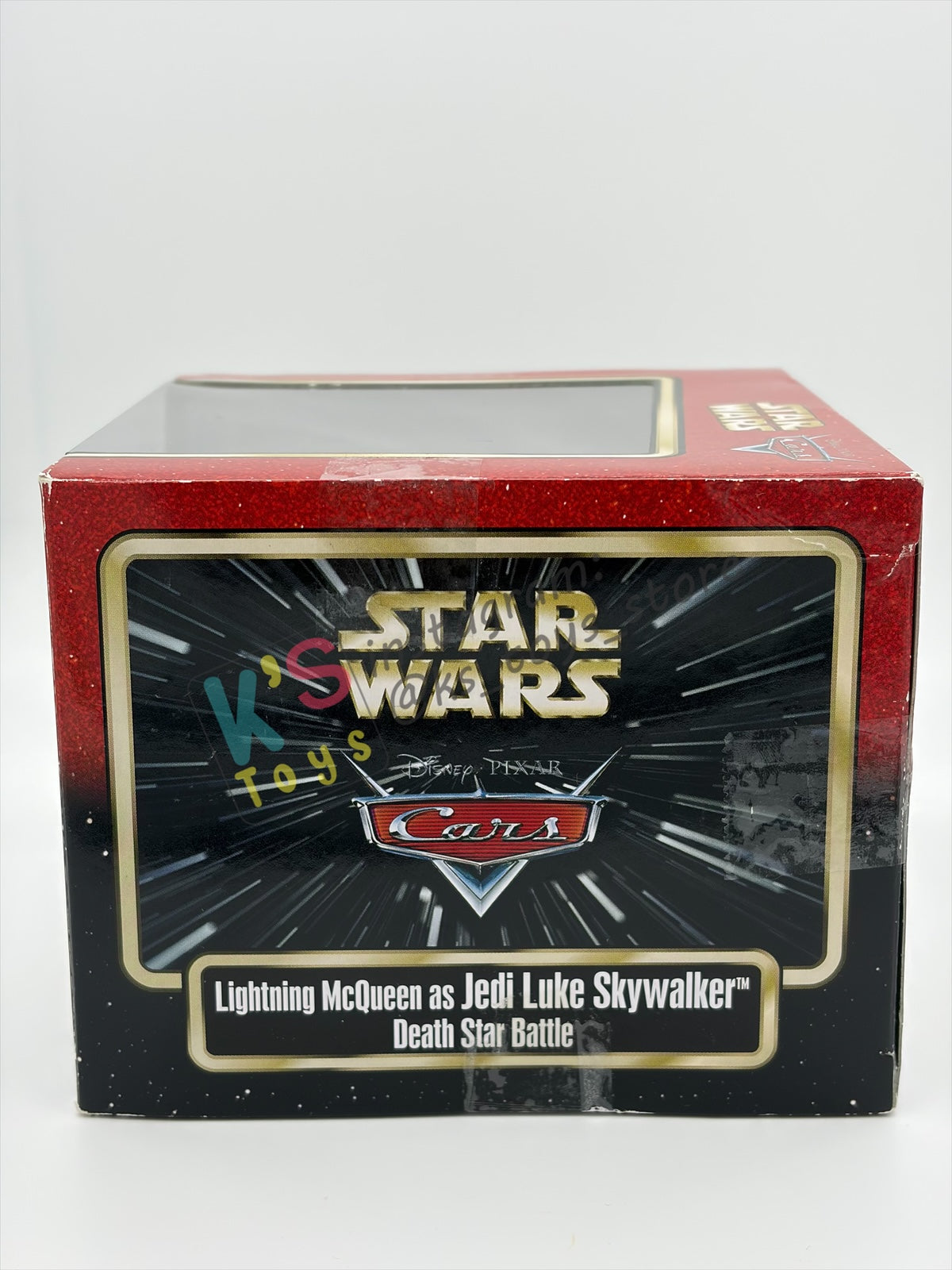 RARE EXCLUSIVE DISNEY PIXAR CARS BY DISNEY PARKS, "LIGHTNING MCQUEEN AS JEDI LUKE SKYWALKER DEATH STAR BATTLE" STAR WARS SERIES - BNIP
