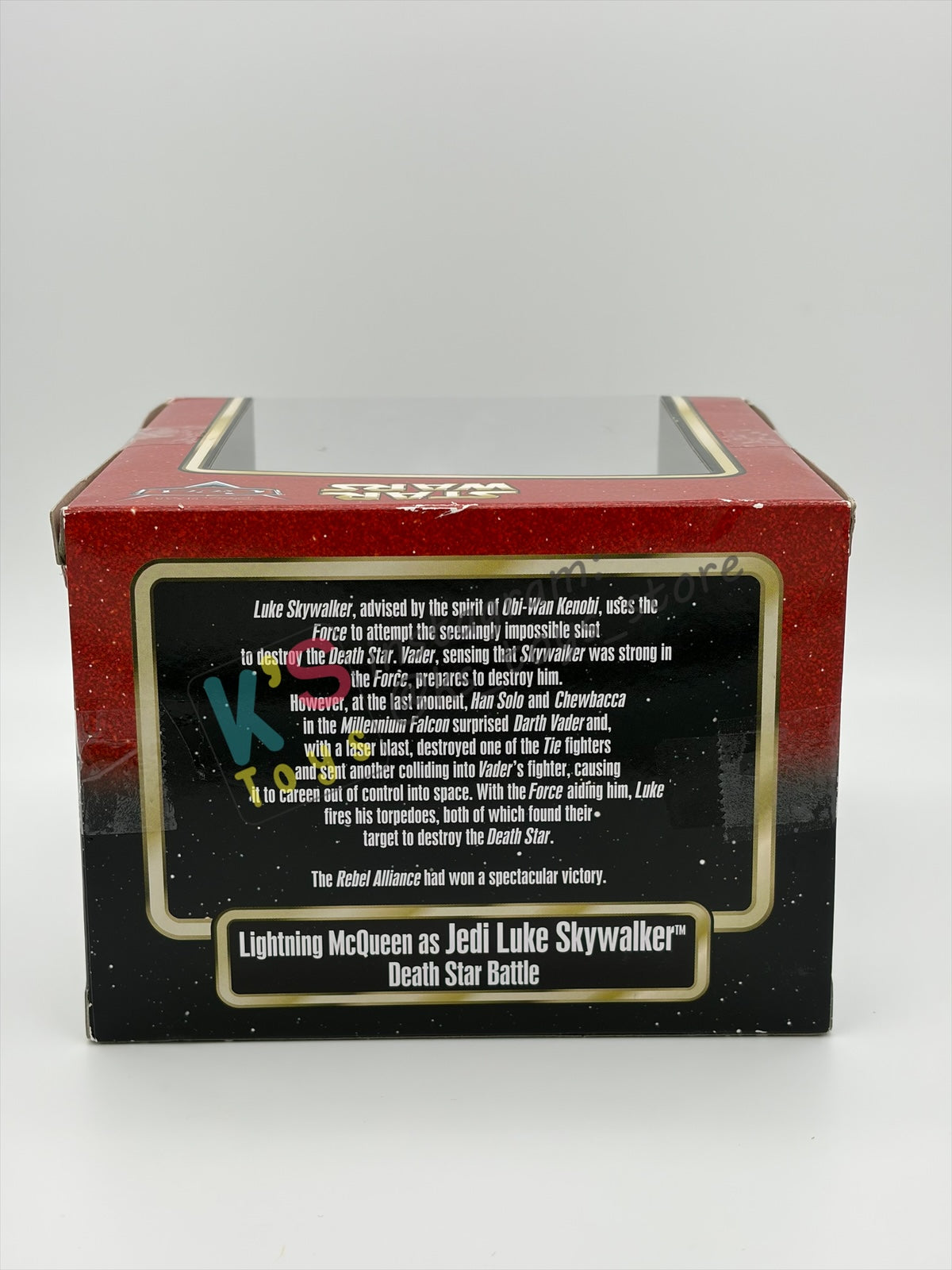 RARE EXCLUSIVE DISNEY PIXAR CARS BY DISNEY PARKS, "LIGHTNING MCQUEEN AS JEDI LUKE SKYWALKER DEATH STAR BATTLE" STAR WARS SERIES - BNIP